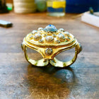 Polka Dot Mandala Hand Ornament in 18K and Platinum
