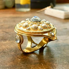 Polka Dot Mandala Hand Ornament in 18K and Platinum
