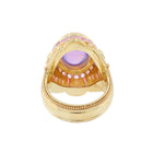 Holly Agate and Pink Sapphire Cocktail Ring