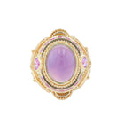 Holly Agate and Pink Sapphire Cocktail Ring