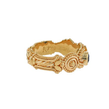 Spontaneity Ring, Blues Sapphire and Intricate Detail