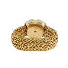 All Gold Heart Ring with a Woven Chain Band