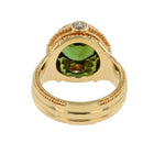 Green Tourmaline and Diamond Cocktail Ring
