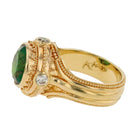 Green Tourmaline and Diamond Cocktail Ring