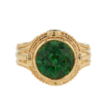 Green Tourmaline and Diamond Cocktail Ring