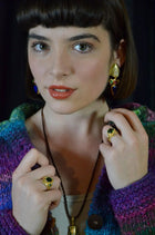Green Tourmaline and Diamond Cocktail Ring
