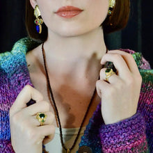 Green Tourmaline and Diamond Cocktail Ring