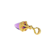 Amethyst and Spinel Pendulum Drop Pendant