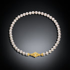 Akoya Pearl Necklace with Diamond clasp