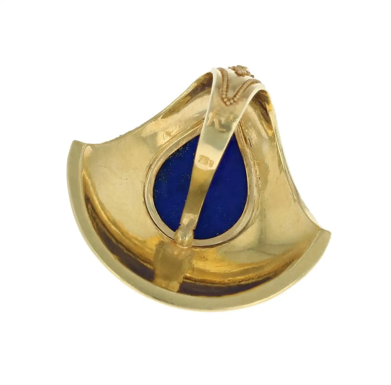 Shell Pendant with Lapis and Opal