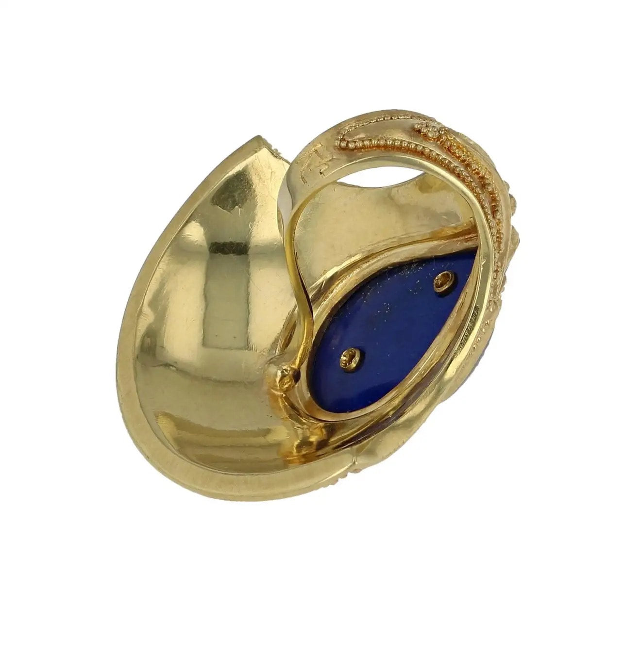 Shell Pendant with Lapis and Opal