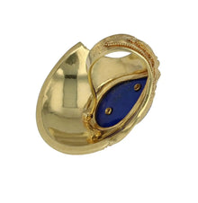 Shell Pendant with Lapis and Opal