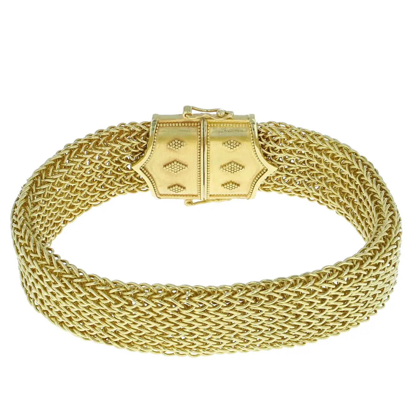 Pink Sapphire Woven Chain Bracelet