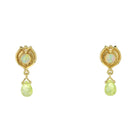 Opal and Chrysoberyl Drop Earrings