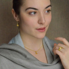 All Gold Acorn Drop Earrings