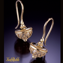 All Gold Acorn Drop Earrings