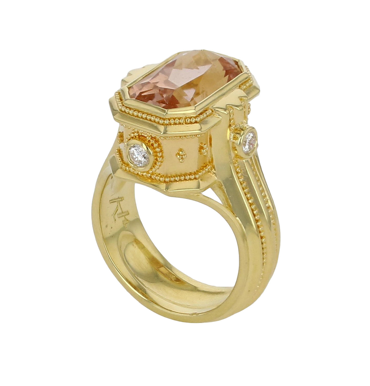 Morganite and Diamond Cocktail Ring