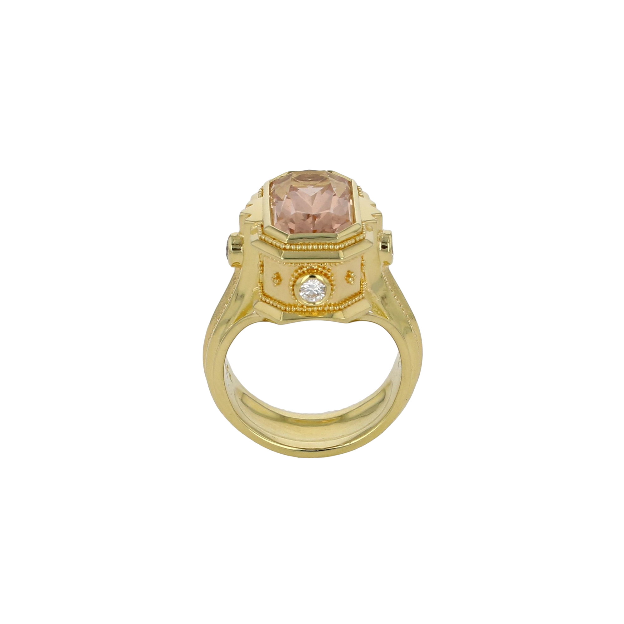 Morganite and Diamond Cocktail Ring