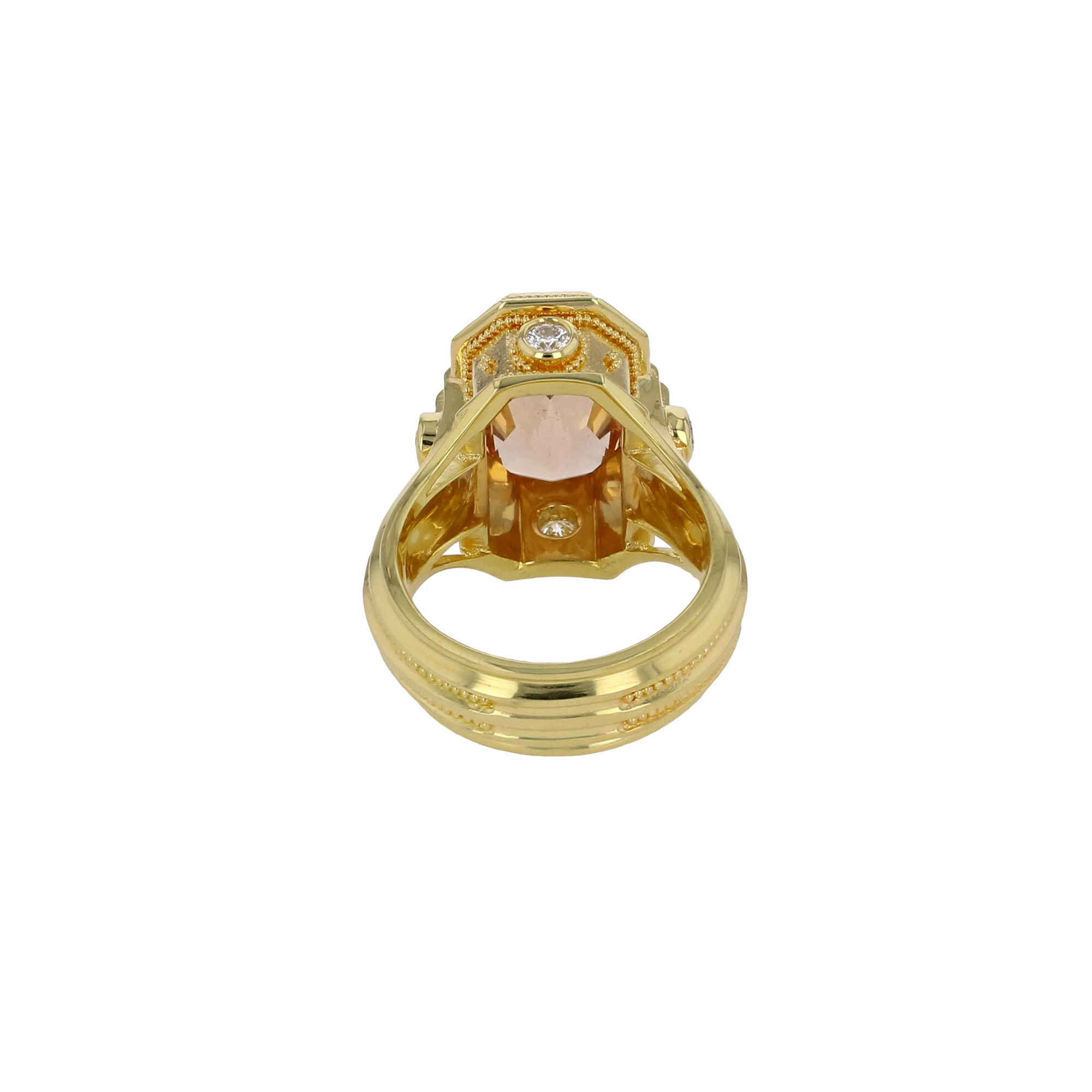 Morganite and Diamond Cocktail Ring
