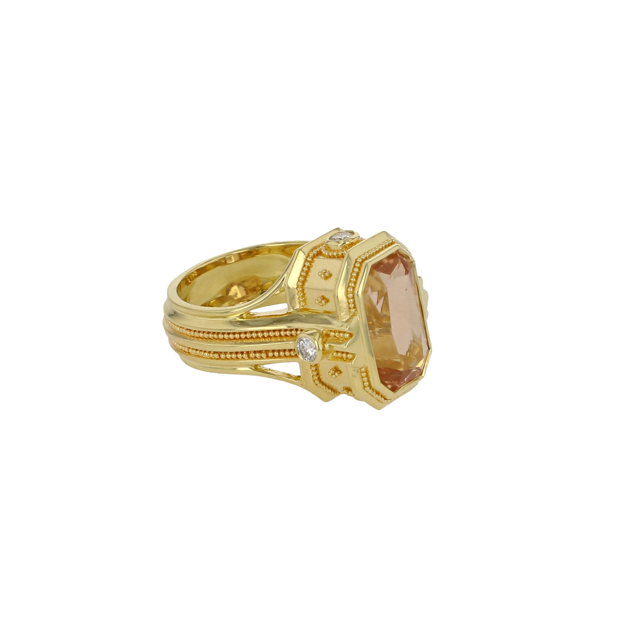 Morganite and Diamond Cocktail Ring