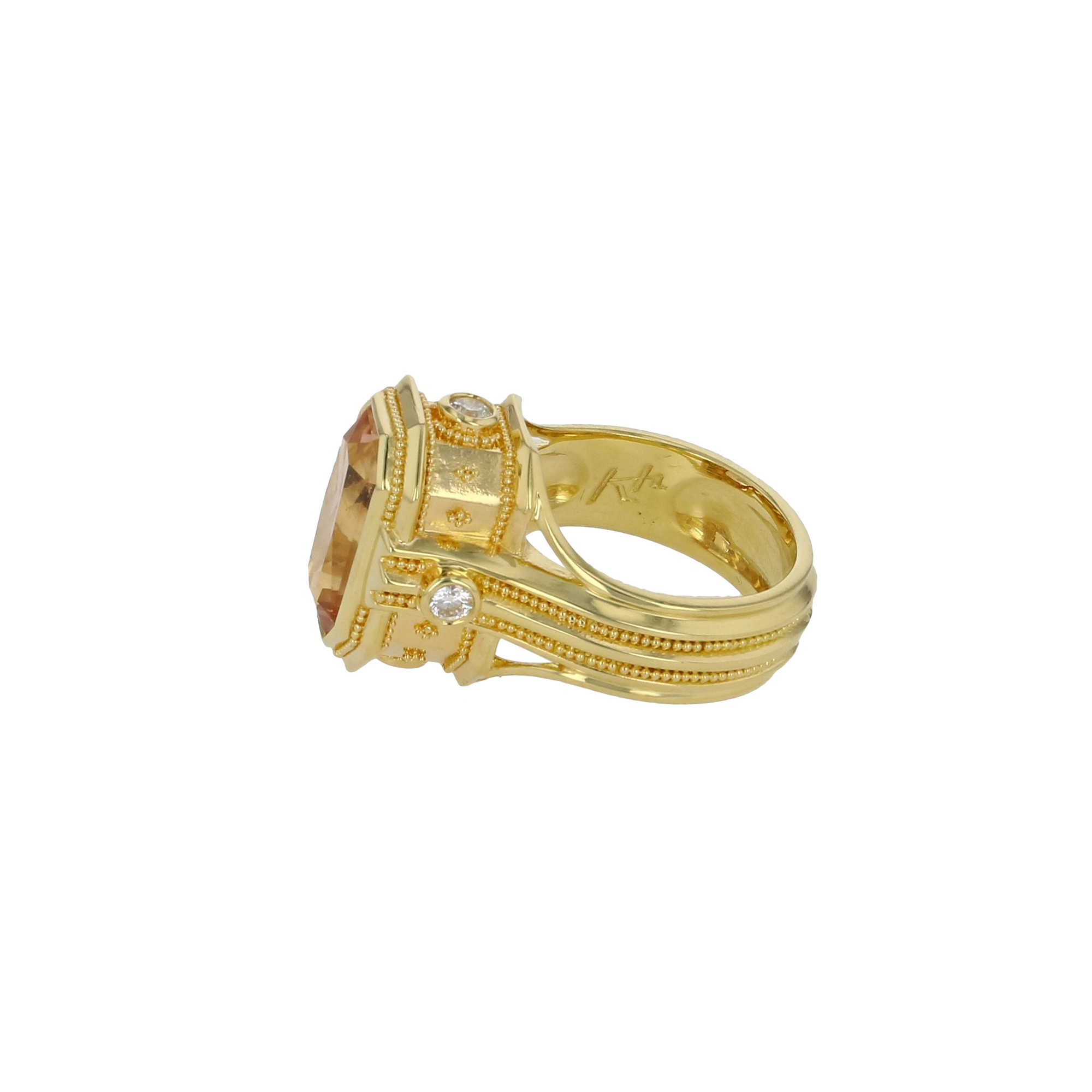 Morganite and Diamond Cocktail Ring
