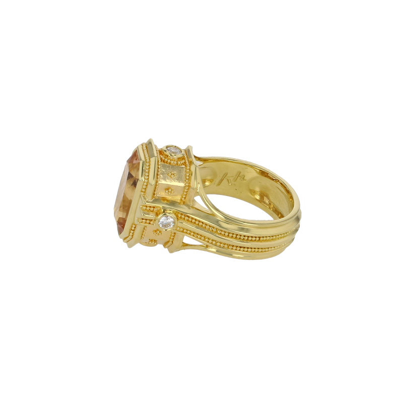 Morganite and Diamond Cocktail Ring