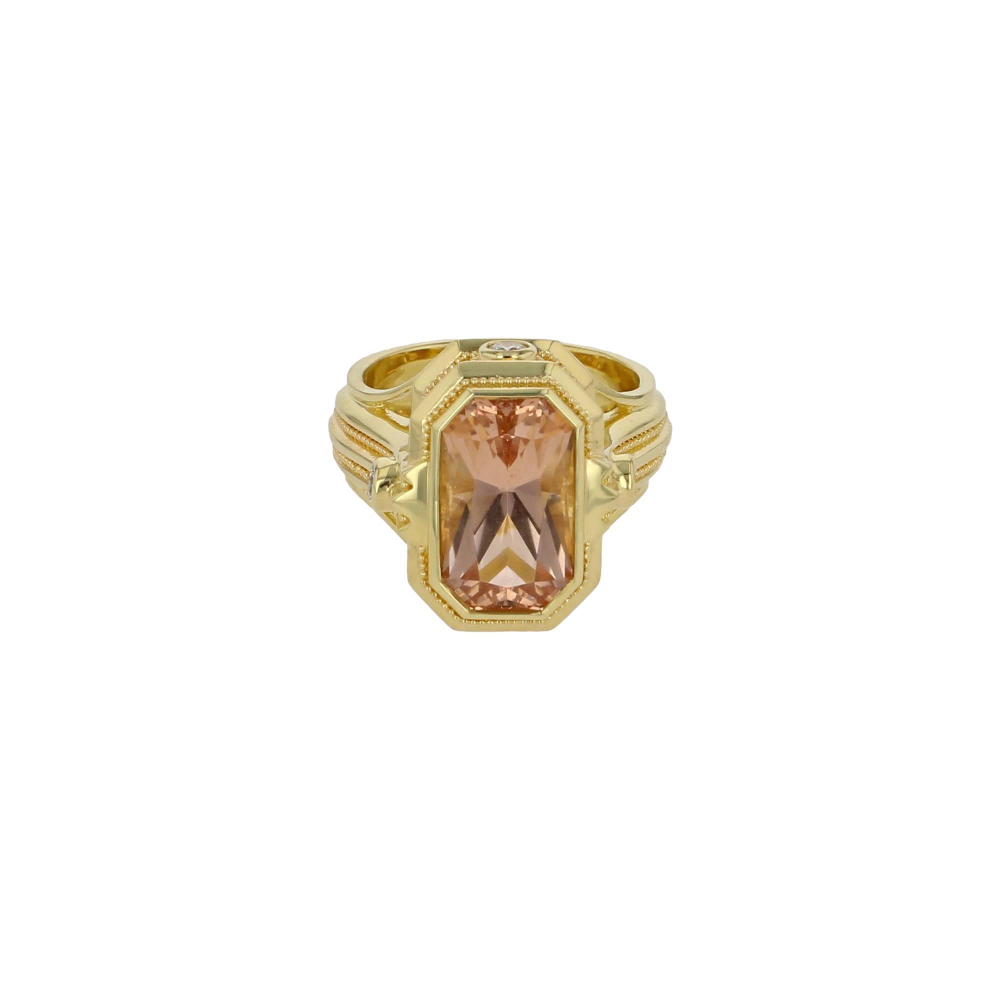 Morganite and Diamond Cocktail Ring