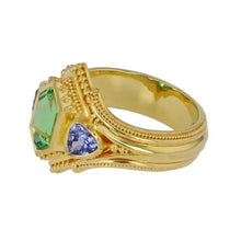 Tsavorite Garnet and Tanzanite Cocktail Ring