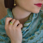 Tsavorite Garnet and Tanzanite Cocktail Ring