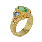 Tsavorite Garnet and Tanzanite Cocktail Ring