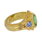 Tsavorite Garnet and Tanzanite Cocktail Ring