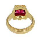 Square Cushion Rubellite Tourmaline Cocktail Ring