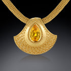 Golden Sapphire Shell Pendant
