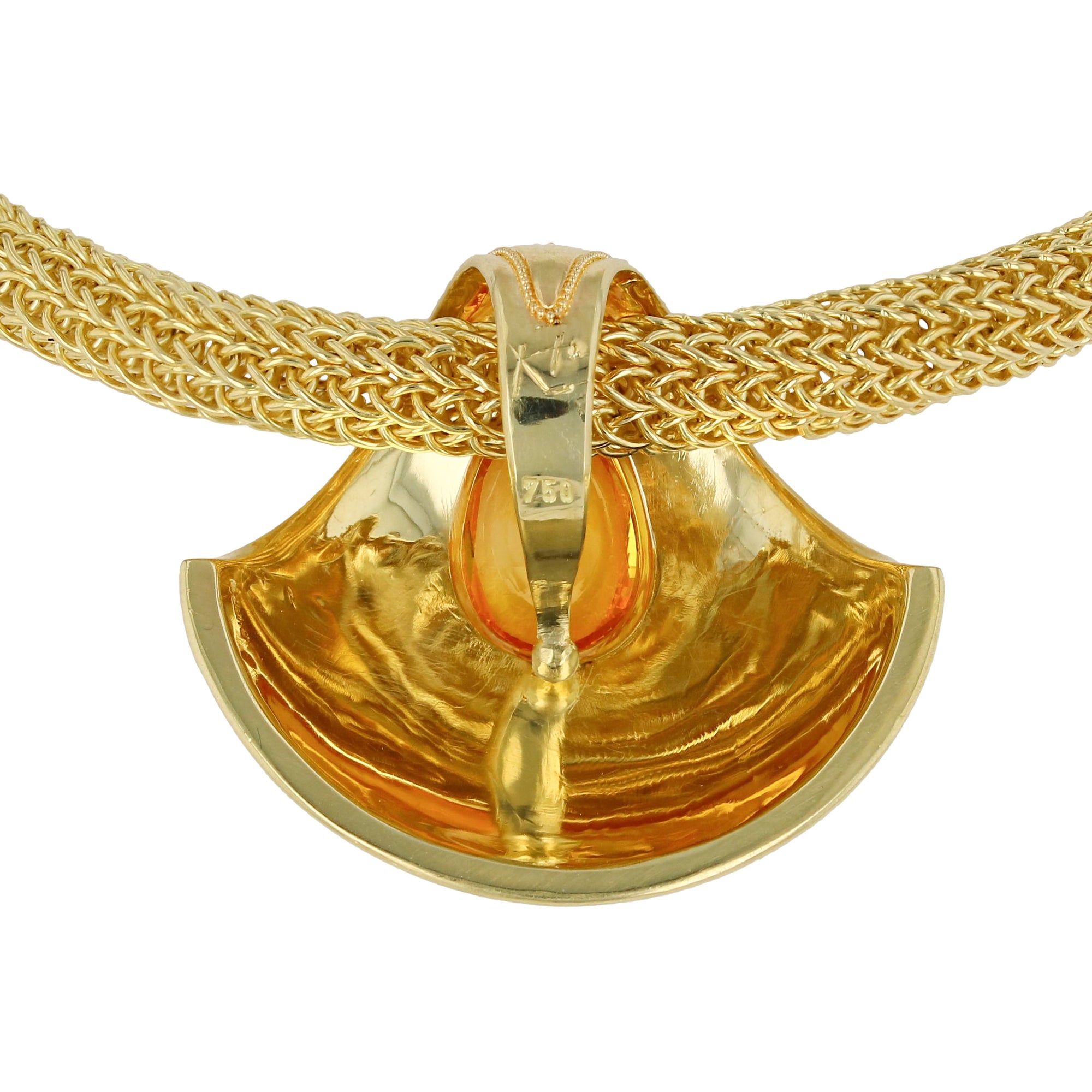 Golden Sapphire Shell Pendant