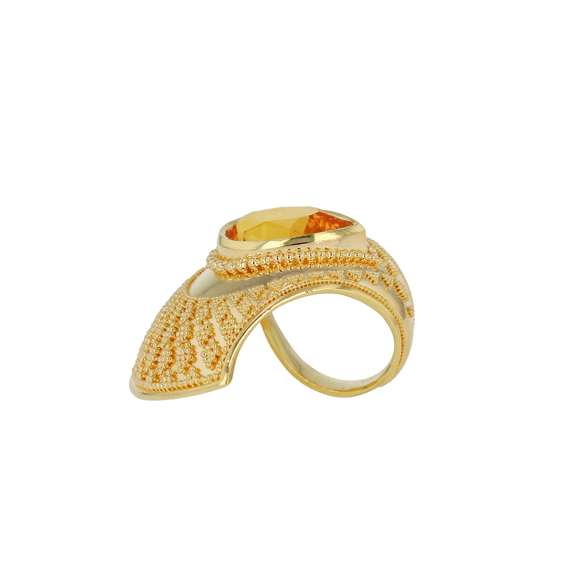 Golden Sapphire Shell Pendant