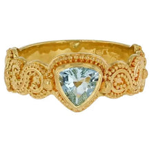 Trillion Aquamarine Solitaire Ring
