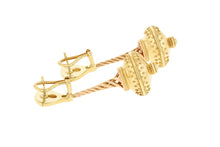 All Gold Flying Saucer Earrings