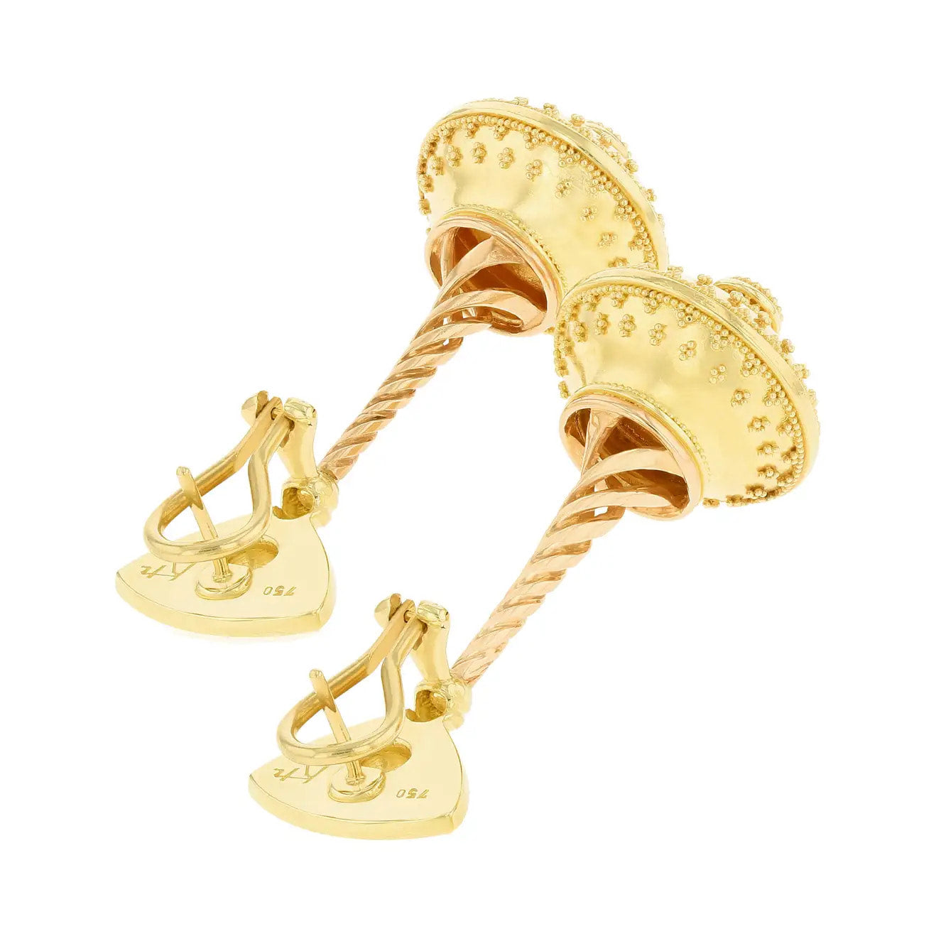 All Gold Flying Saucer Earrings