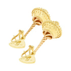 All Gold Flying Saucer Earrings