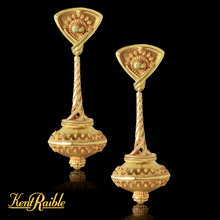All Gold Flying Saucer Earrings