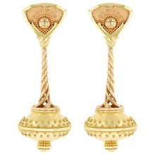 All Gold Flying Saucer Earrings