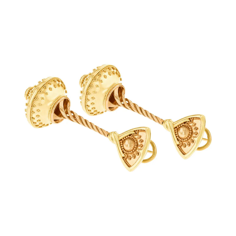 All Gold Flying Saucer Earrings