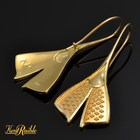 All Gold Feather Drop Earrings