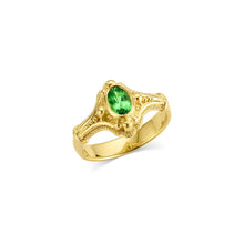 Deep Green Grossular Garnet Ring