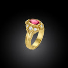 Hot Pink Magenta Sapphire Ring